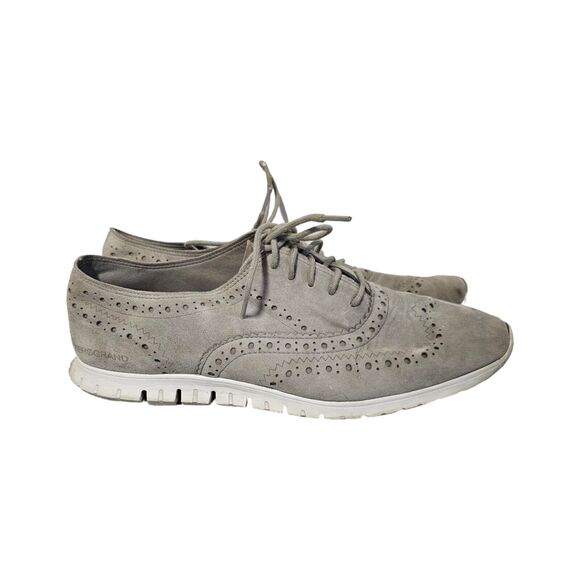Cole Haan Oxford Wingtip Womens 8.5B Gray Signature Grand Tour Lace Up Leather - Picture 1 of 5